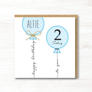 Beautiful Personalised Handmade Boy Birthday Card, Any Age