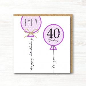 Personalised Handmade Birthday Card, 13th, 15th, 16th, 18th, 21st, 30th, 40th, 50th, 60th, 70th, 80th, 90th