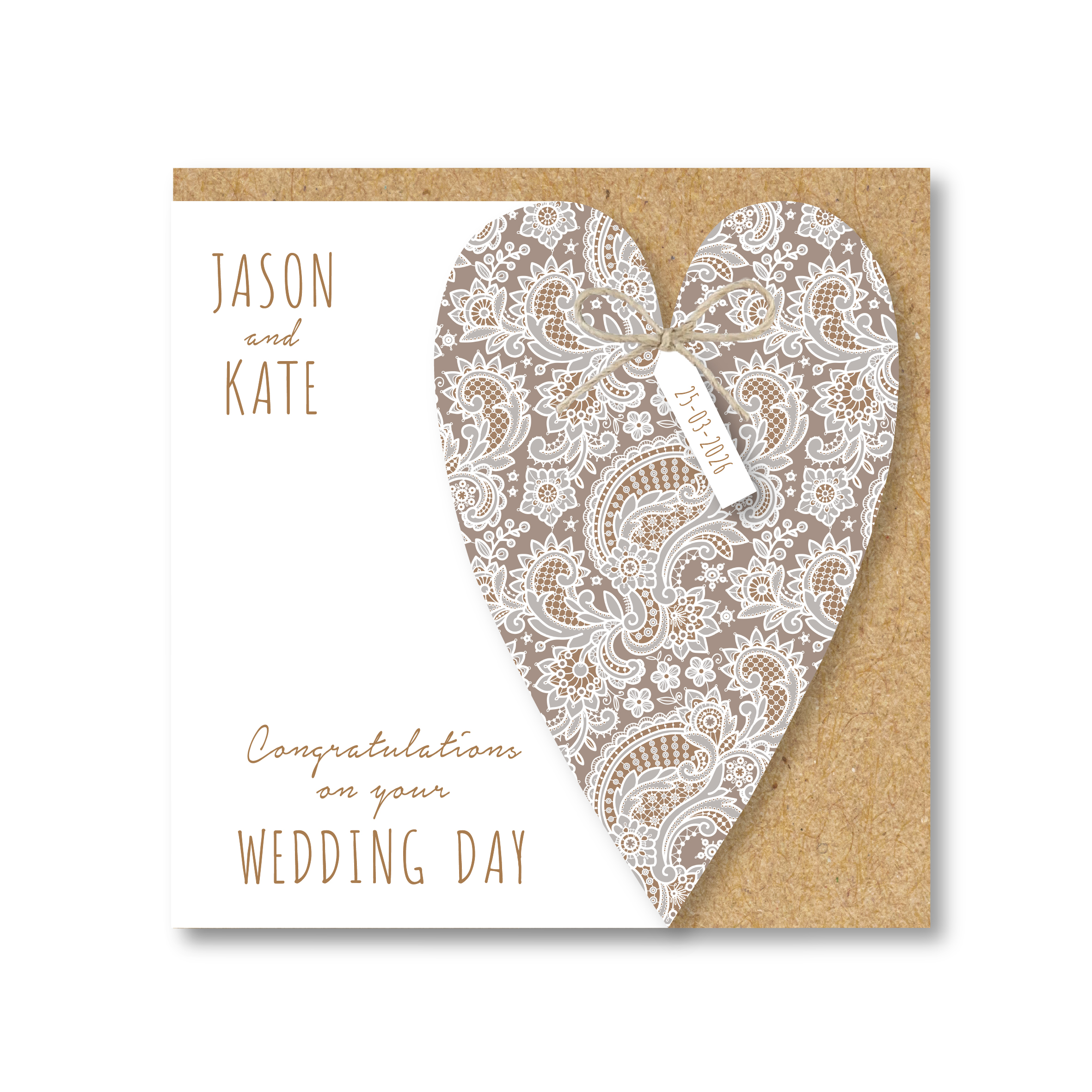 Personalised Handmade On Your Wedding Day Card - Image 2