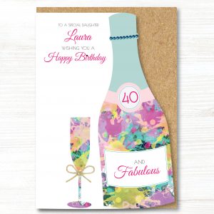 A5 Personalised Handmade Birthday Card 18th, 21st, 30th, 40th, 50th, 60th, 70th Any Relation