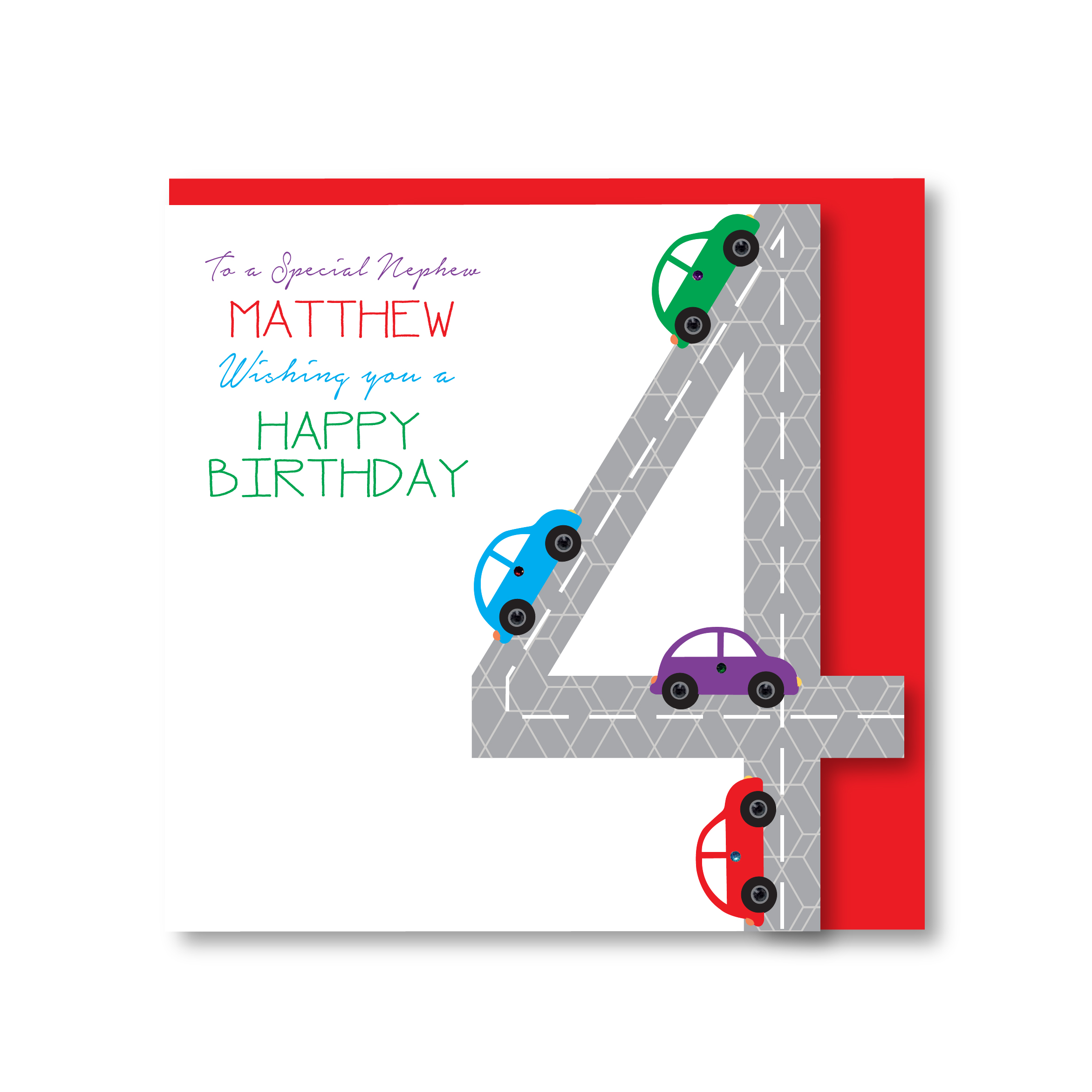 Personalised Handmade Boy Car Birthday Card 1st, 2nd, 3rd, 4th, 5th - Image 4