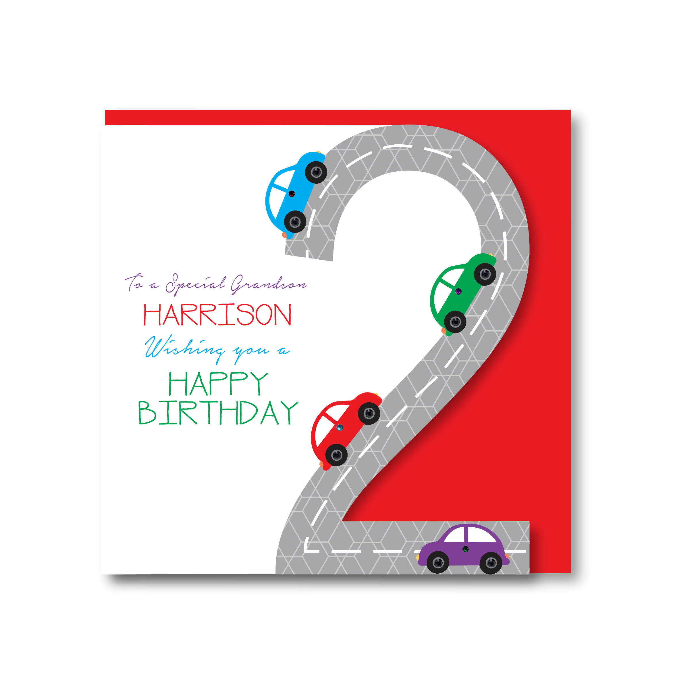 Personalised Handmade Boy Car Birthday Card 1st, 2nd, 3rd, 4th, 5th - Image 3