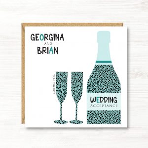 Personalised Wedding Acceptance Card