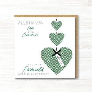 Personalised Handmade Emerald/55th Wedding Anniversary Card - Any Relation