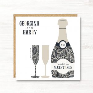Personalised Wedding Acceptance Card