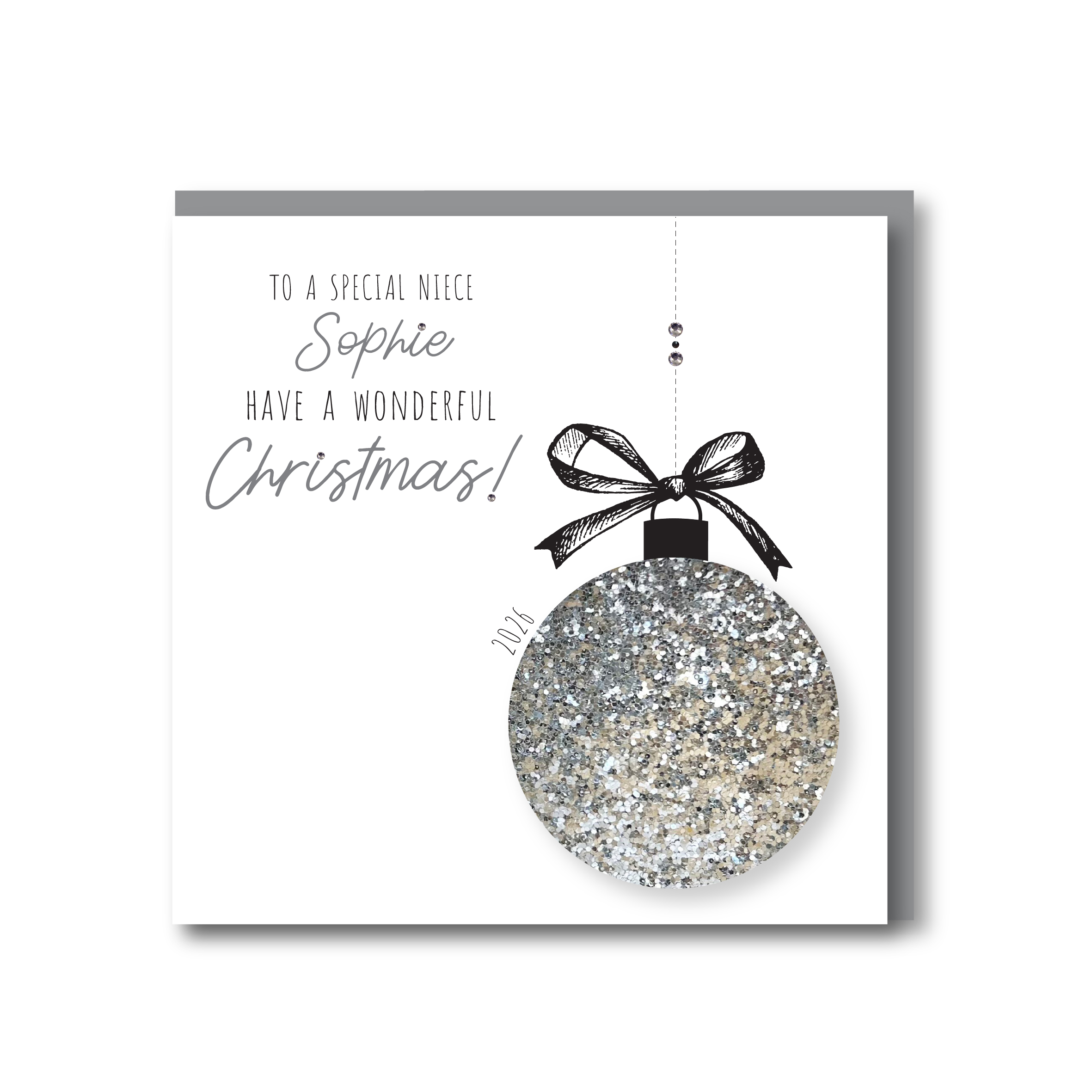 Personalised Handmade Christmas Card, Any Relation - Image 2