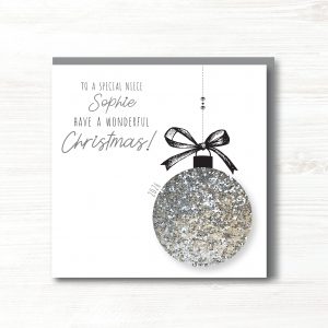 Personalised Handmade Christmas Card, Any Relation