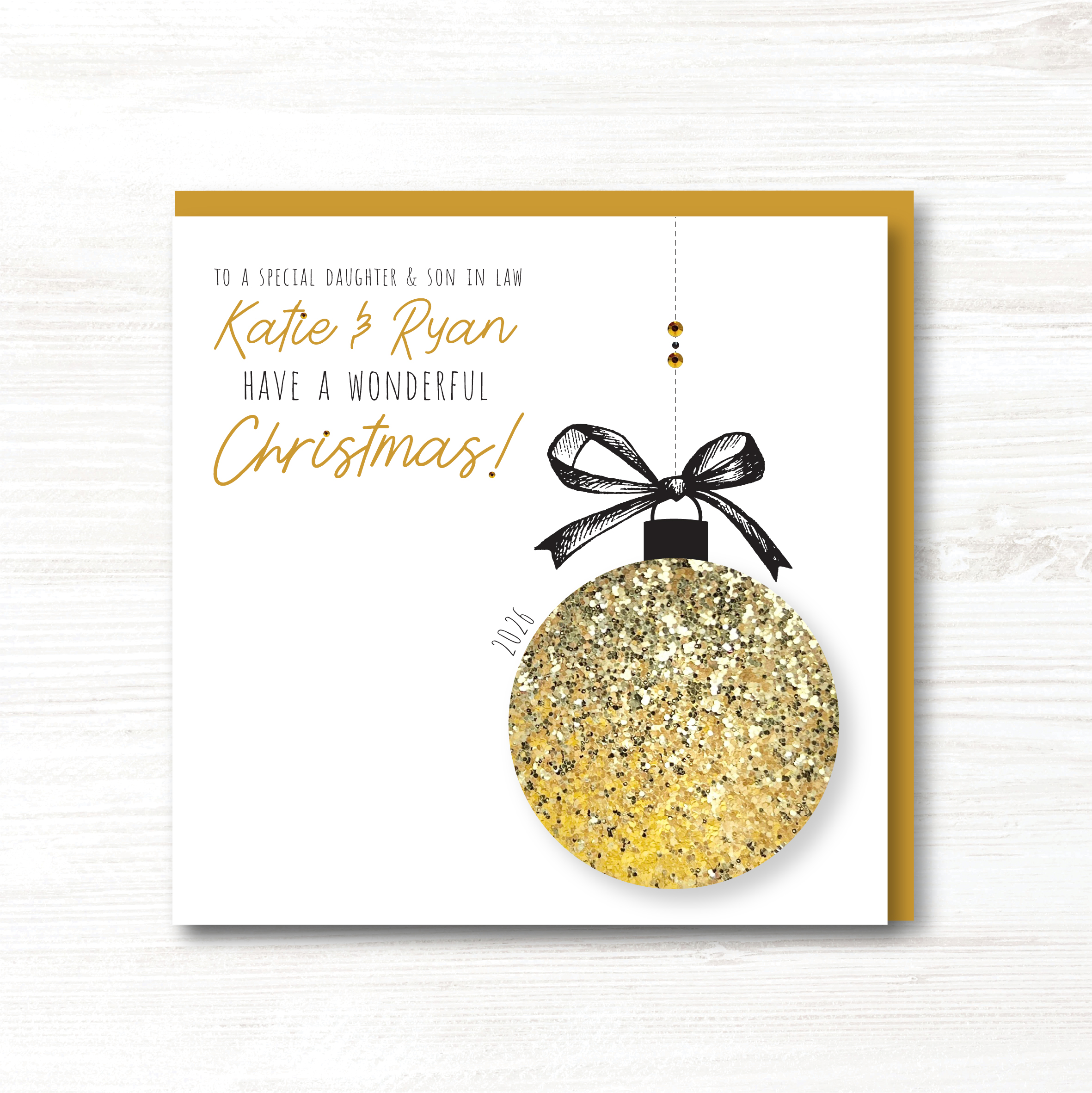 Personalised Handmade Christmas Card, Any Relation