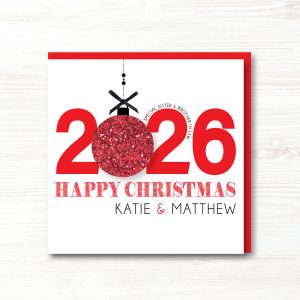 Personalised Handmade Christmas Card, Any Relation