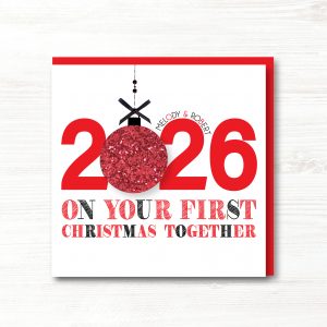 Personalised Handmade First Christmas Together Card