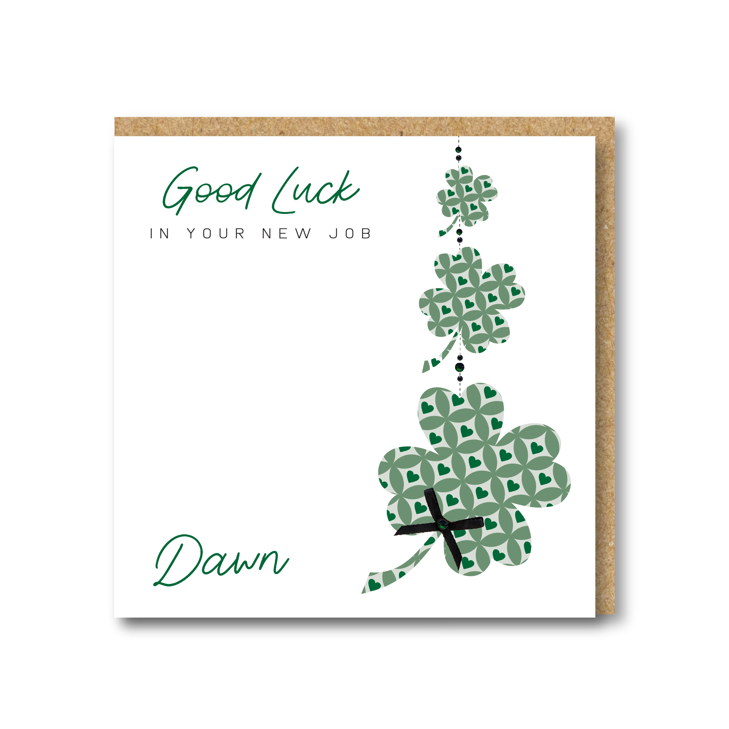 Beautiful Personalised Handmade Good Luck in your New Job Card - Image 2