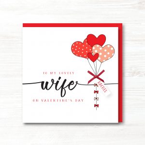 Personalised Handmade Valentine's Day Card, WIFE