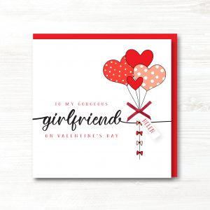 Personalised Handmade Valentine's Day Card, GIRLFRIEND