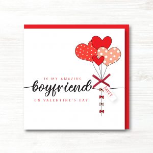 Personalised Handmade Valentine's Day Card, BOYFRIEND