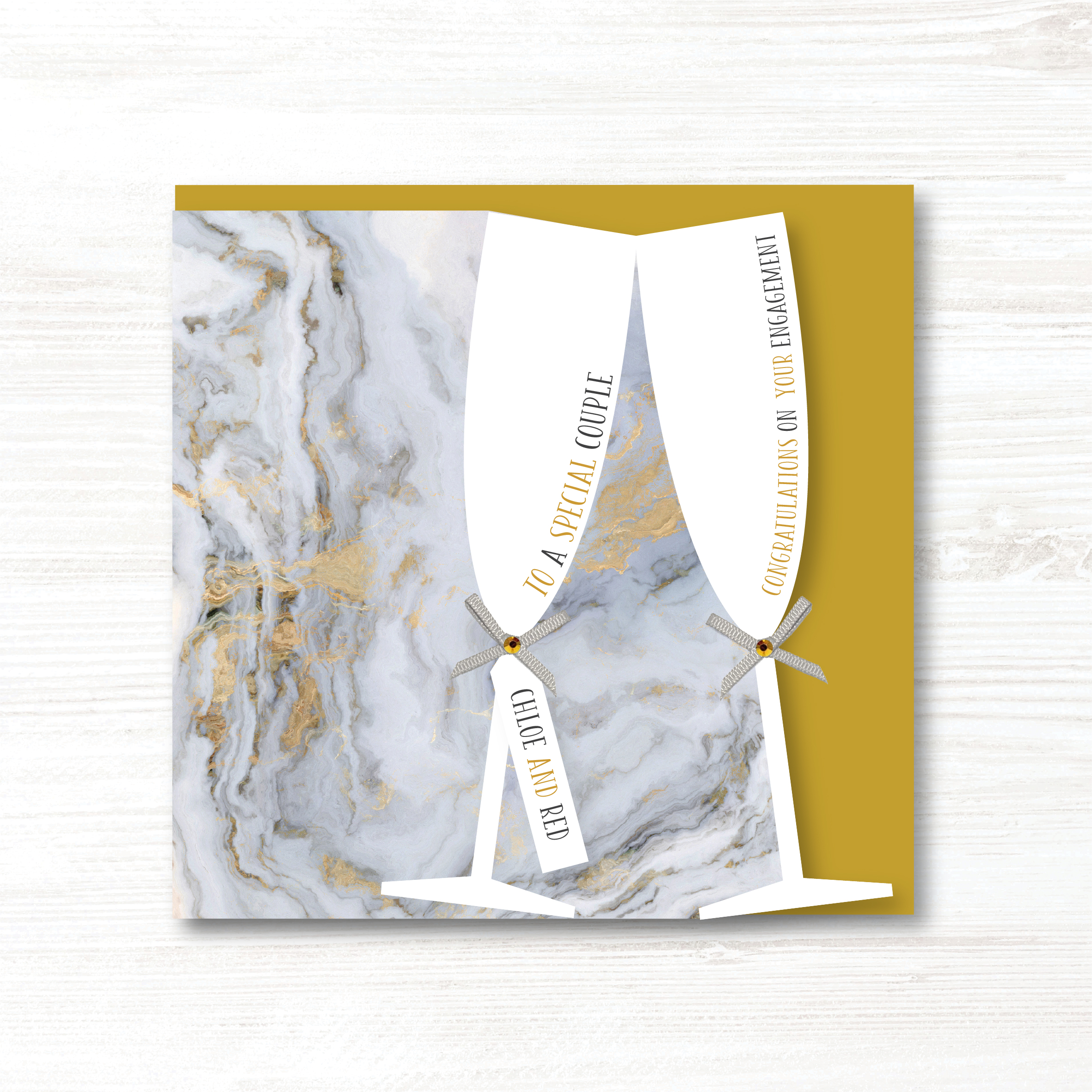 Personalised Handmade Engagement Card