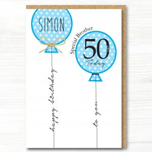 Large Personalised Handmade Male Birthday Card, Any Age, Any Relation