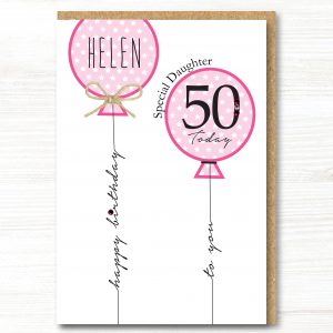 A5 Personalised Handmade Birthday Card, Any Age, Any Relation