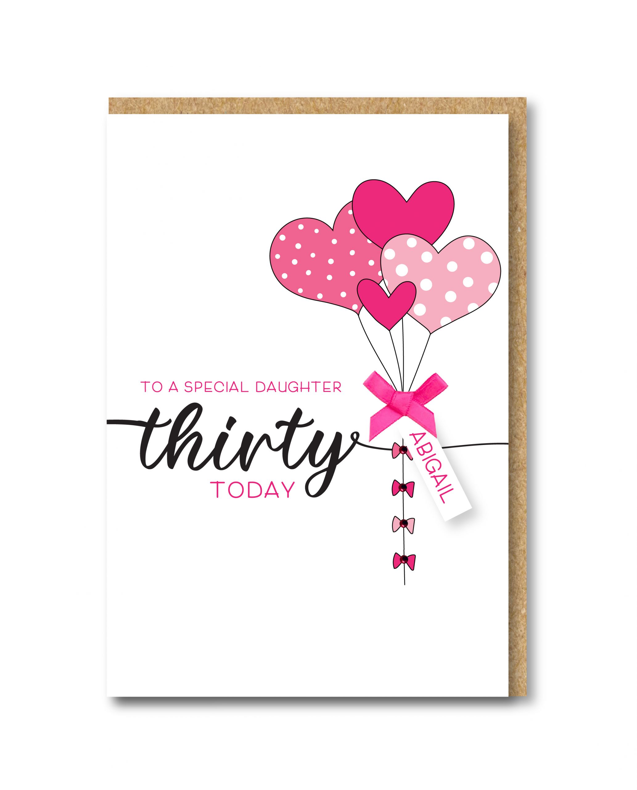 A5 Personalised Handmade Birthday Card, Any Age, Any Relation - Image 2