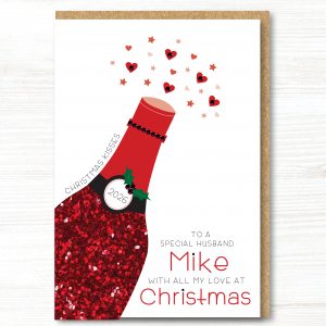 A5 Personalised Handmade Christmas Card, Husband, Wife, Boyfriend, Girlfriend