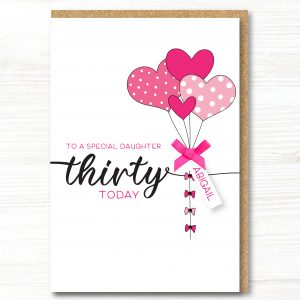 A5 Personalised Handmade Birthday Card, Any Age, Any Relation