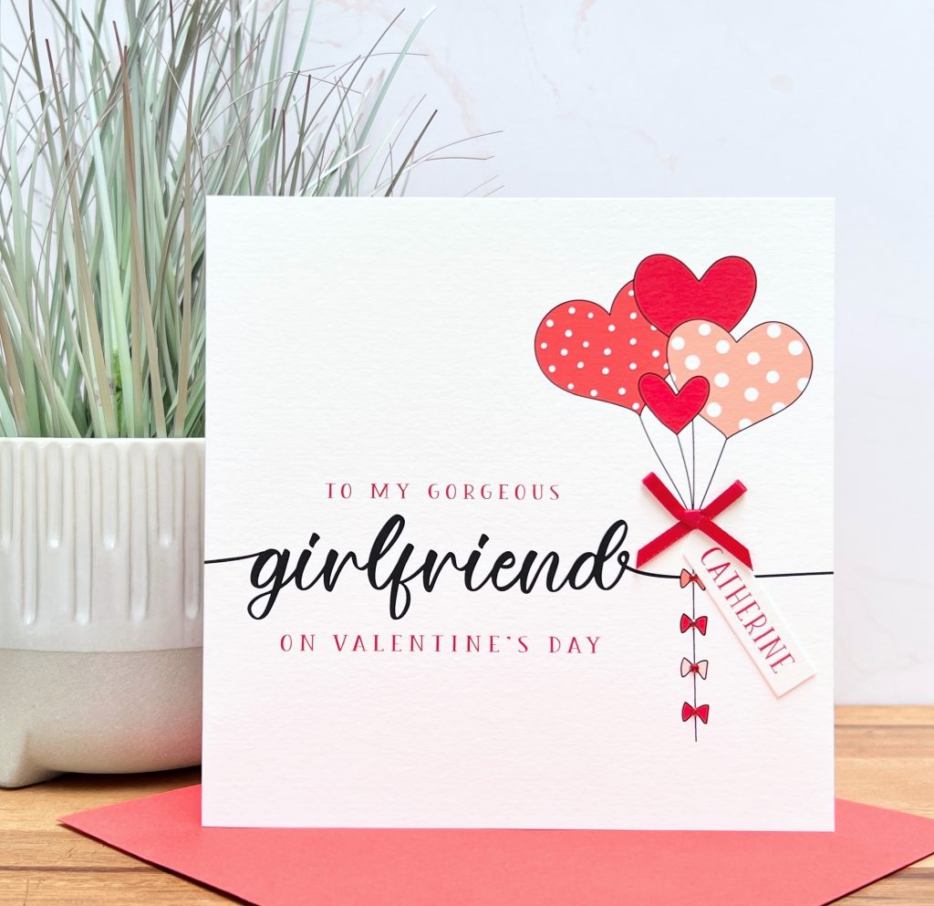 Personalised Handmade Valentine's Day Card, GIRLFRIEND - Creative ...