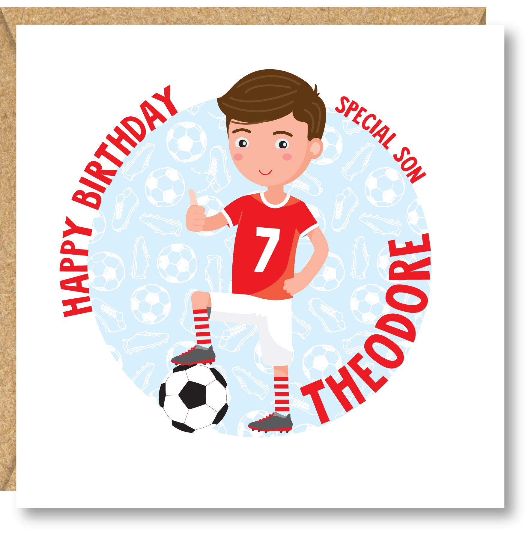 Personalised Boy Football Birthday Card - Image 2