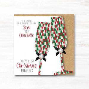 Personalised Handmade First Christmas Together Card, Any Relation