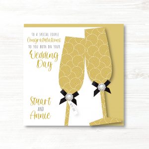 Personalised Handmade Congratulations On Your Wedding Day Card