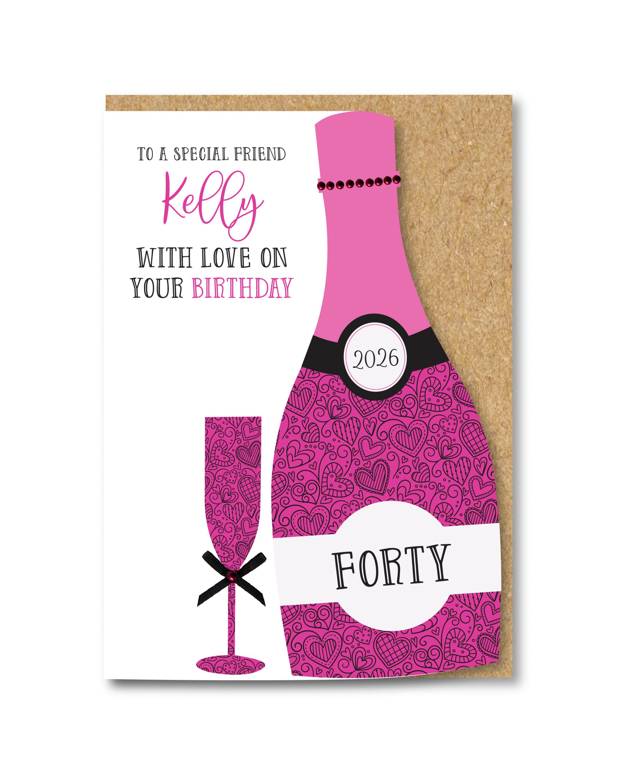 Large Personalised Handmade Birthday Card 18th, 21st, 30th, 40th, 50th, 60th, 70th Any Relation - Image 2