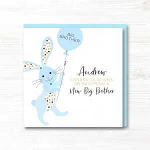 Personalised Handmade Big Brother Card