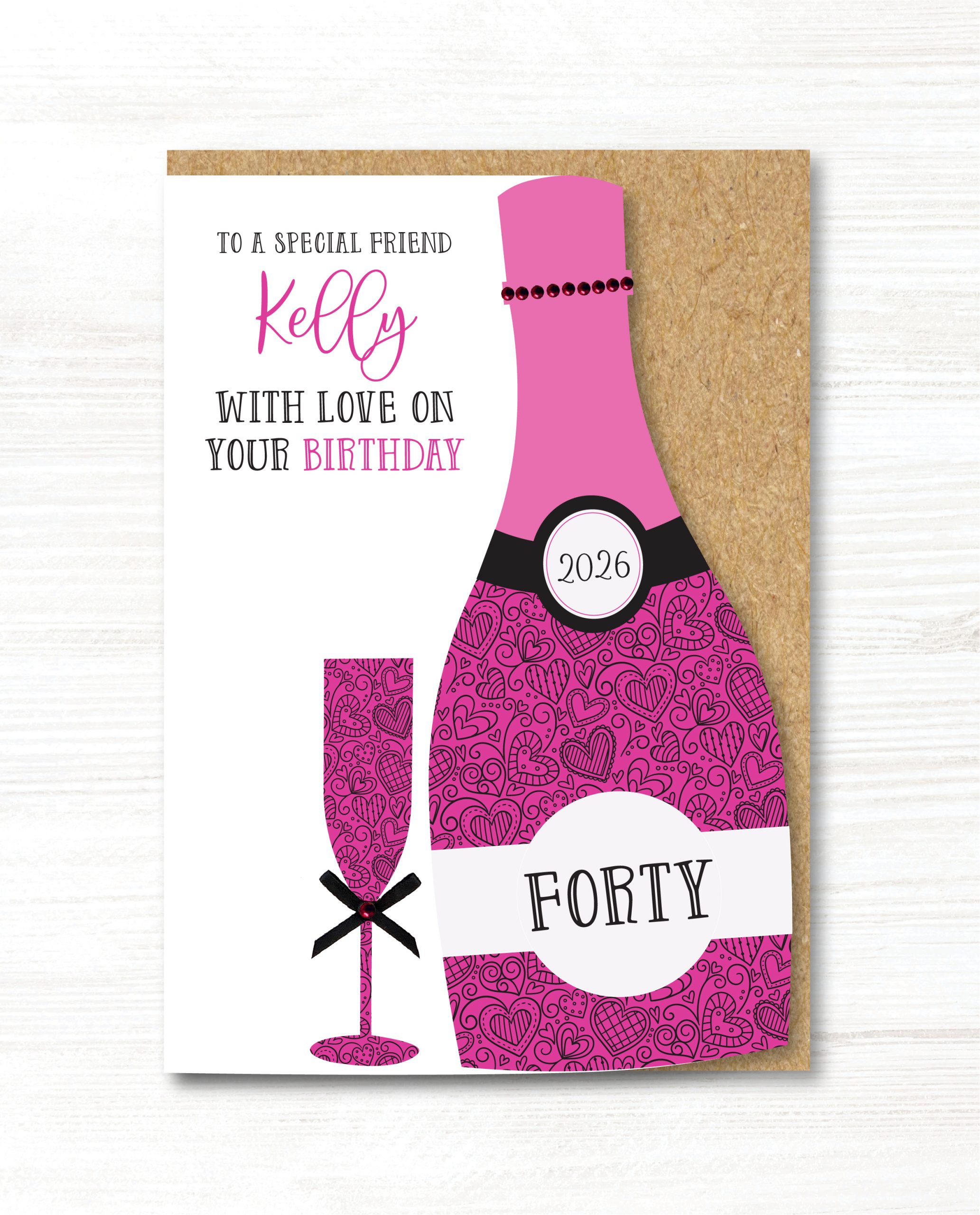 Large Personalised Handmade Birthday Card 18th, 21st, 30th, 40th, 50th, 60th, 70th Any Relation