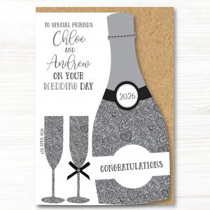 A5 Personalised Handmade Congratulations On Your Wedding Day Card, Any Relation