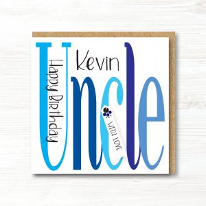 Personalised Handmade Uncle Birthday Card