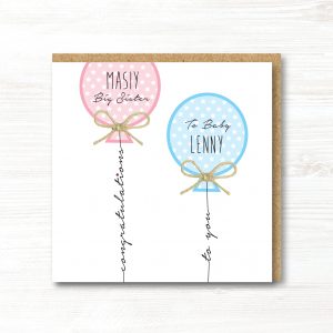 Personalised Handmade New Big Sister Card
