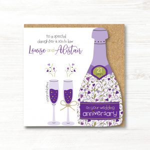 Personalised Handmade 1st, 2nd, 3rd, 4th, 5th, 6th, 7th, 8th, 9th Wedding Anniversary Card