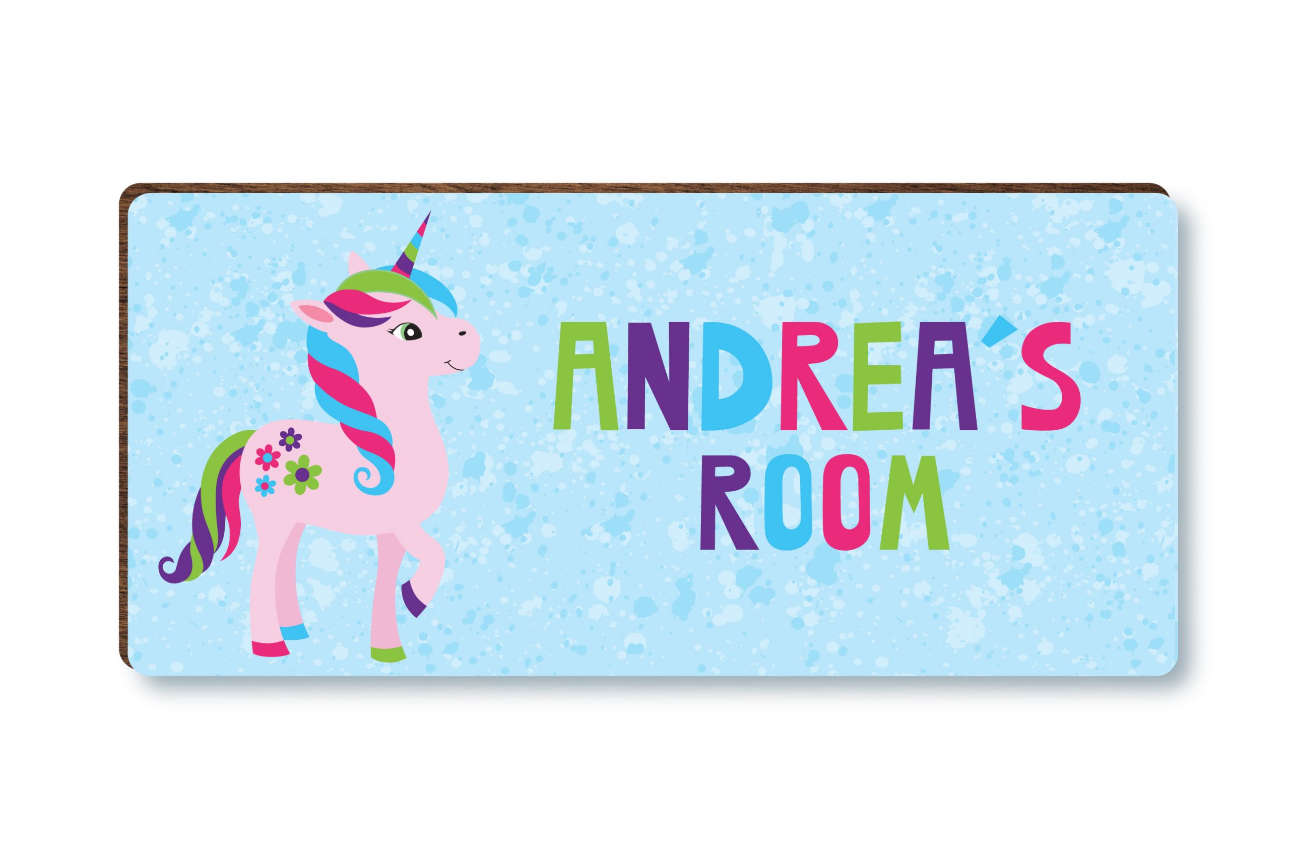 Personalised Unicorn Girls Wooden Bedroom Door Sign, Plaque, Gift - Image 3