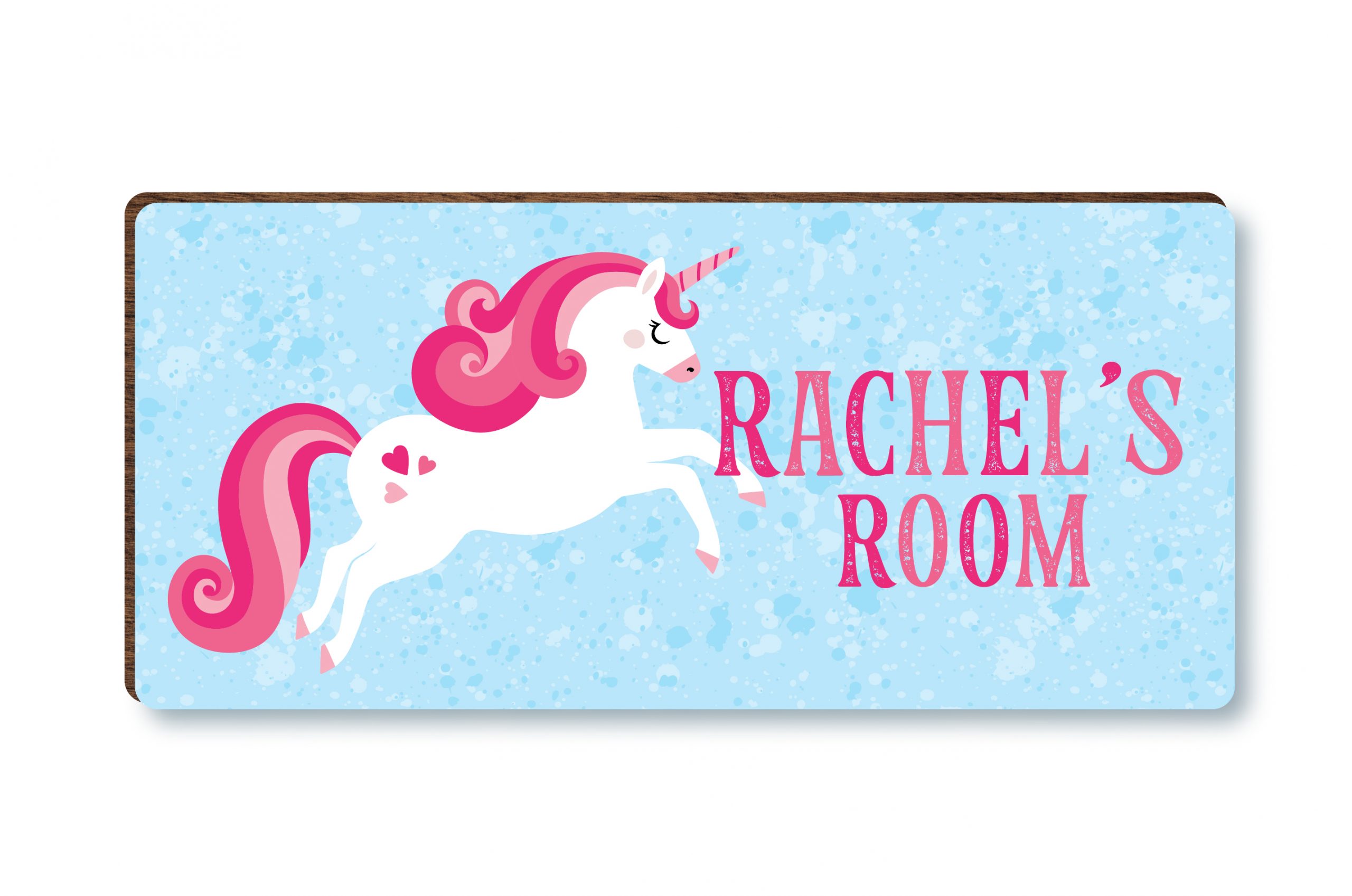 Personalised Unicorn Girls Wooden Bedroom Door Sign, Plaque, Gift - Image 3