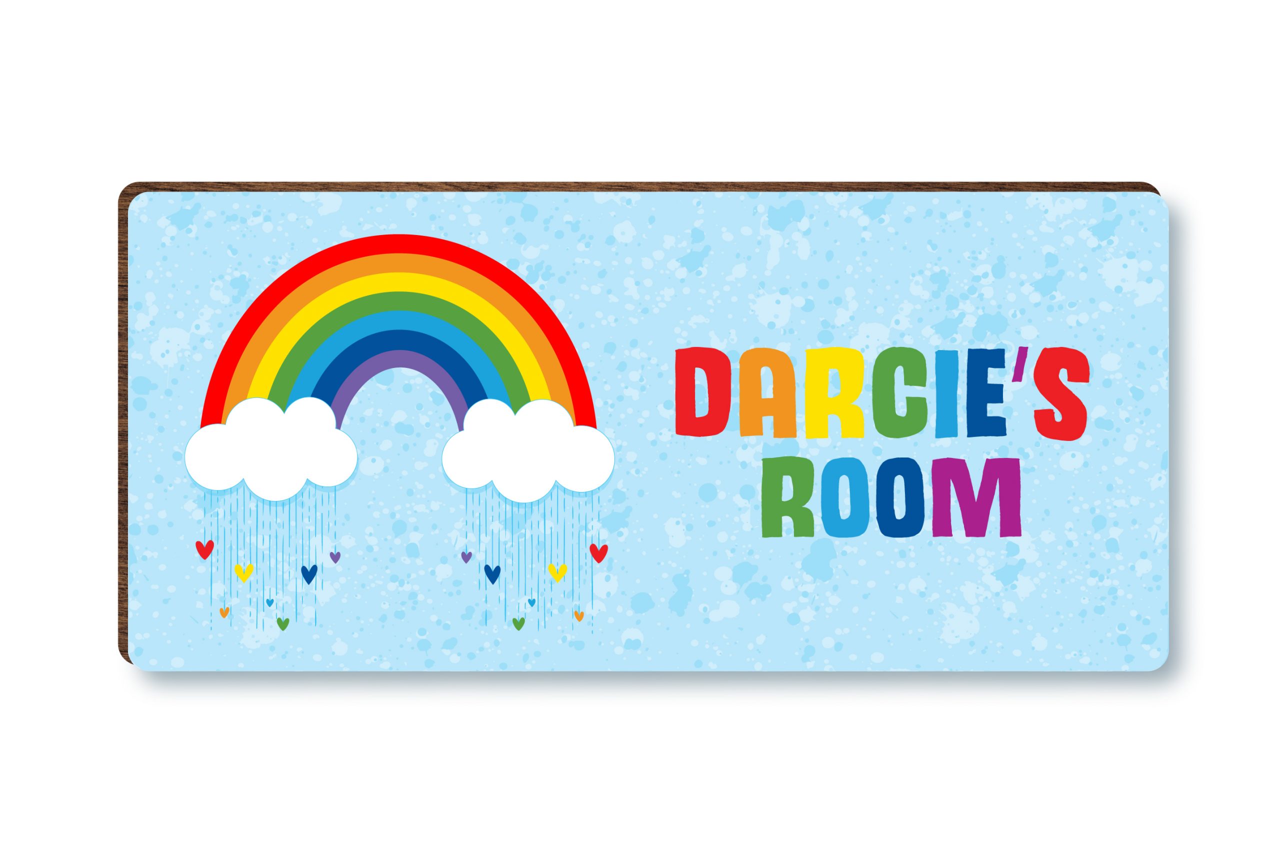 Personalised Rainbow Wooden Bedroom Door Sign, Plaque, Gift - Image 3