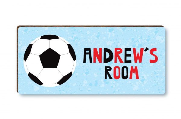 Personalised Football Boys Wooden Bedroom Door Sign, Plaque, Gift - Image 3