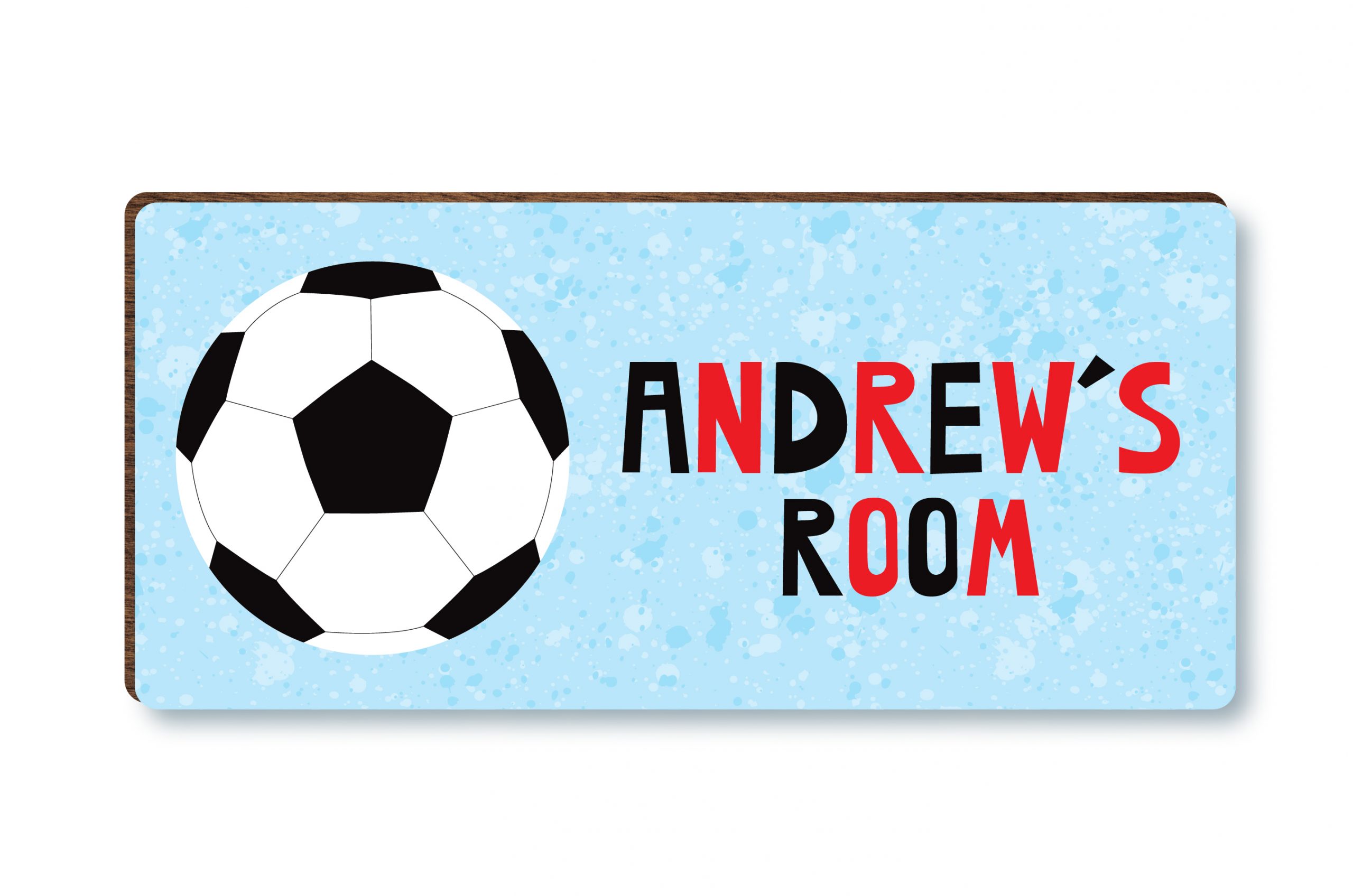 Personalised Football Boys Wooden Bedroom Door Sign, Plaque, Gift - Image 3