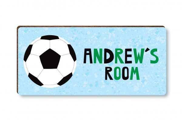 Personalised Football Boys Wooden Bedroom Door Sign, Plaque, Gift - Image 3