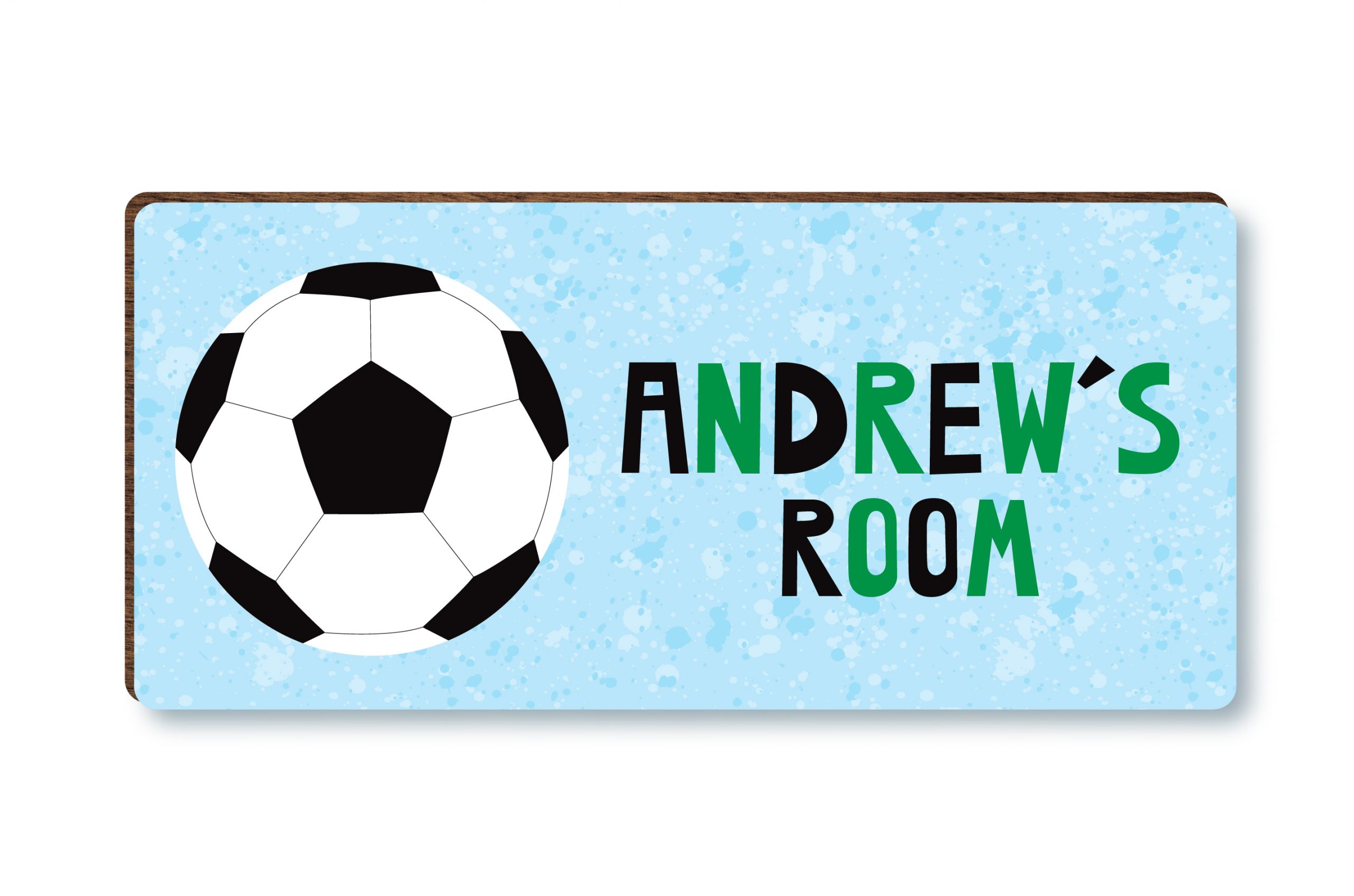 Personalised Football Boys Wooden Bedroom Door Sign, Plaque, Gift - Image 3