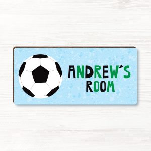 Personalised Football Boys Wooden Bedroom Door Sign, Plaque, Gift