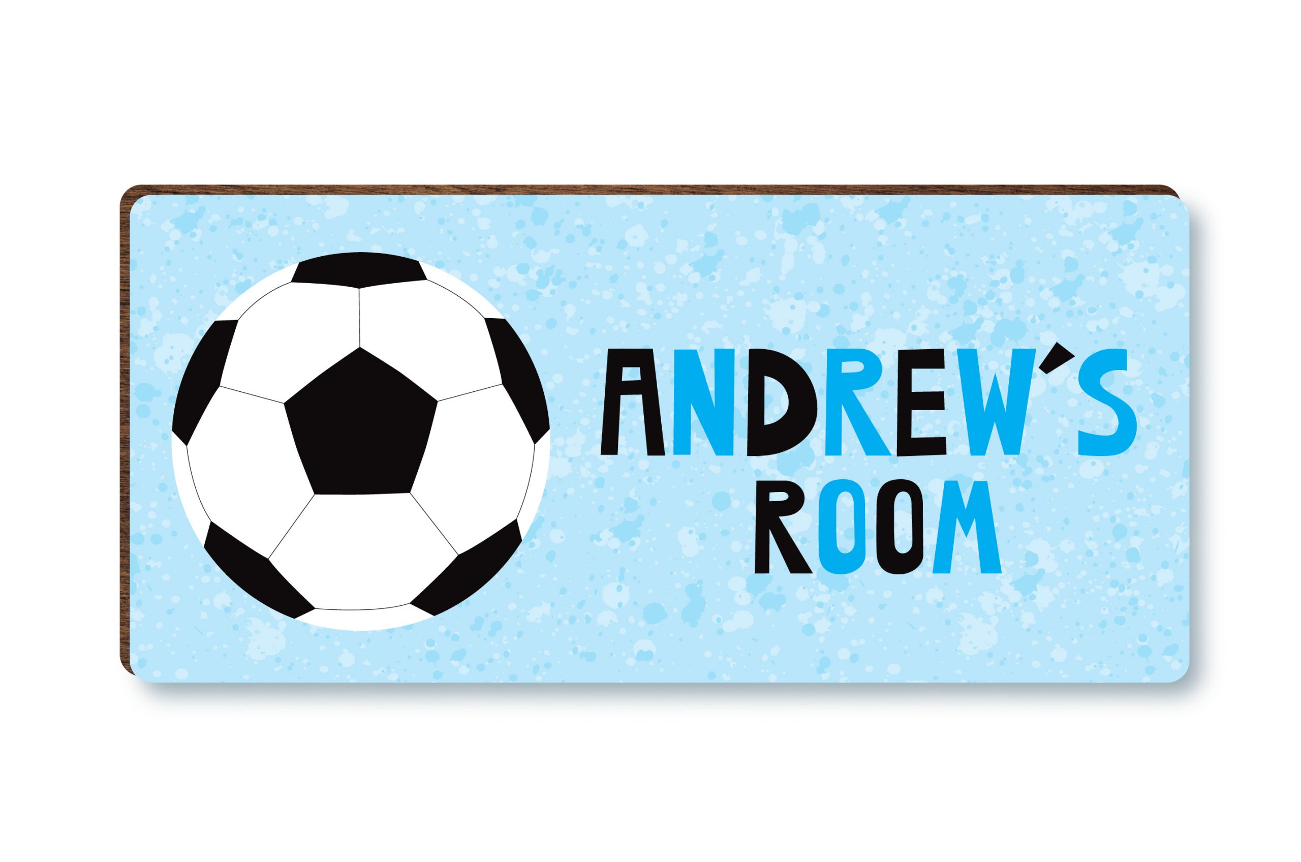 Personalised Football Boys Wooden Bedroom Door Sign, Plaque, Gift - Image 3