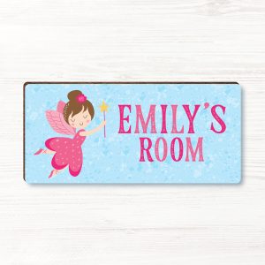 Personalised Fairy Girls Wooden Bedroom Door Sign, Plaque, Gift
