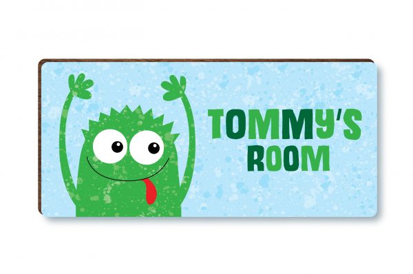 Personalised Monster Boys Wooden Bedroom Door Sign, Plaque, Gift - Image 3