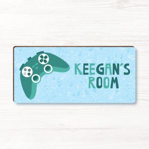 Personalised Gaming Boys Wooden Bedroom Door Sign, Plaque, Gift