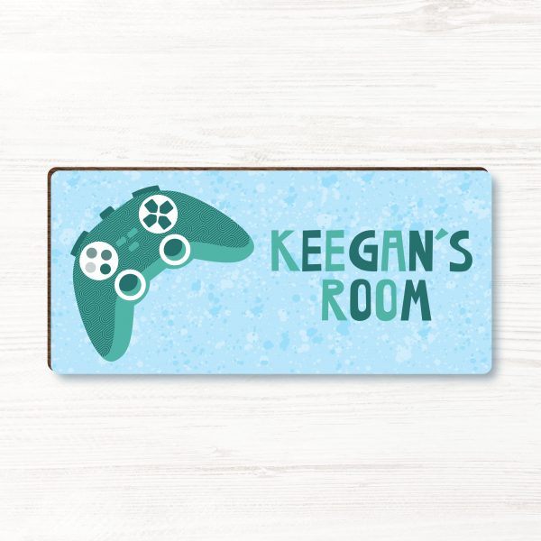 Personalised Gaming Boys Wooden Bedroom Door Sign, Plaque, Gift