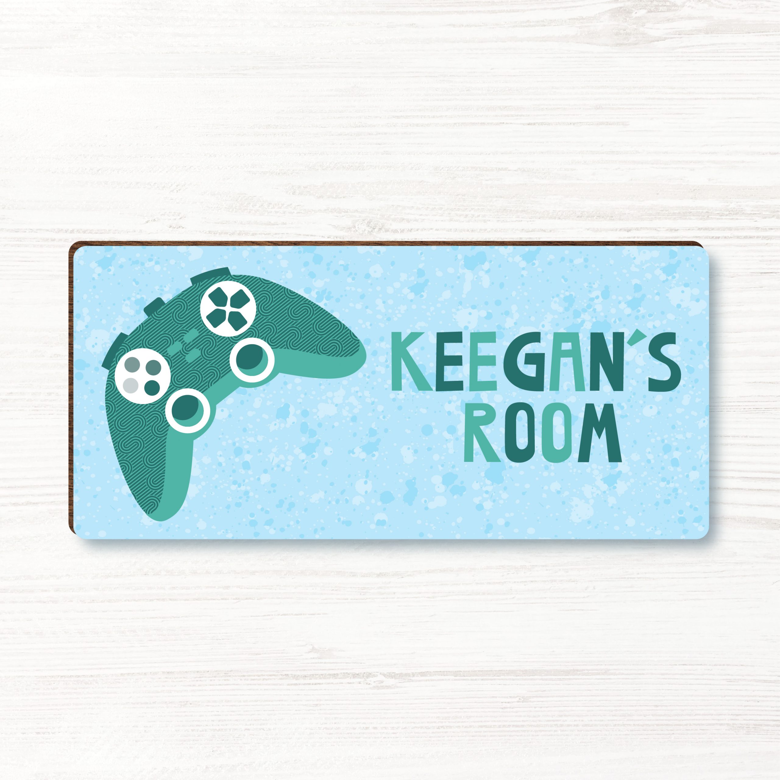 Personalised Gaming Boys Wooden Bedroom Door Sign, Plaque, Gift