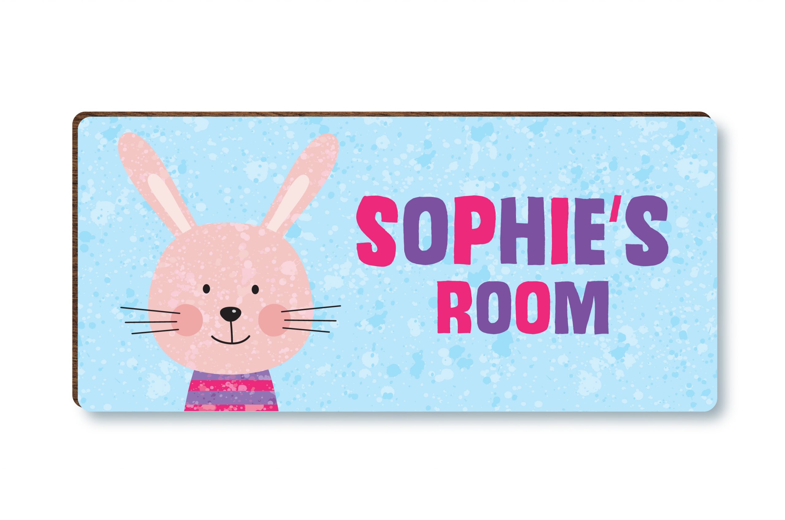 Personalised Rabbit Girls Wooden Bedroom Door Sign, Plaque, Gift - Image 3